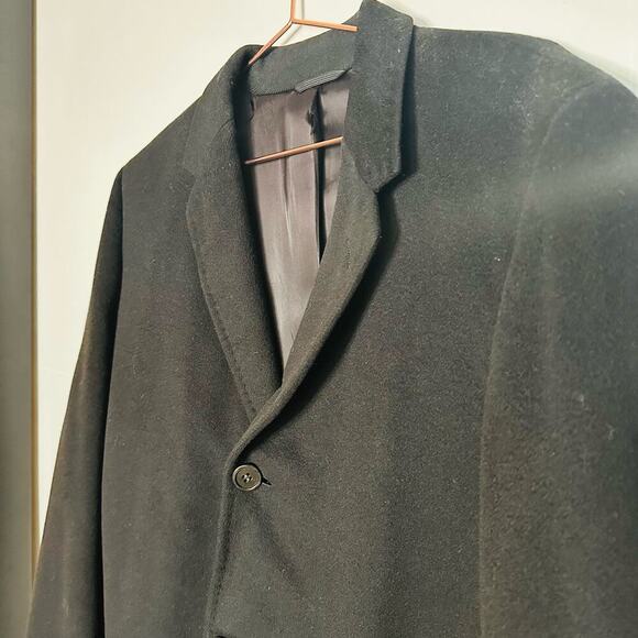 Vintage Sterling Lindner Black Oversized Three Button Cashmere Mink Coat Size XL - Picture 4 of 13